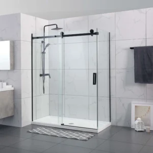 Frameless Single Sliding Door Australian Standard 10mm Clear Tempered Toughen Glass Shower Screen Wall to Wall or L shape Installation