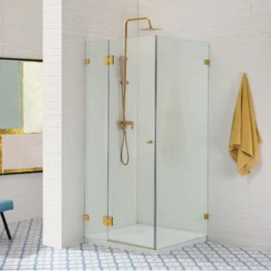 Frameless Pivot Door (Glass to Glass Hinge) L Shape  Square Australian Standard 10mm Tempered Toughen Glass Shower Screen