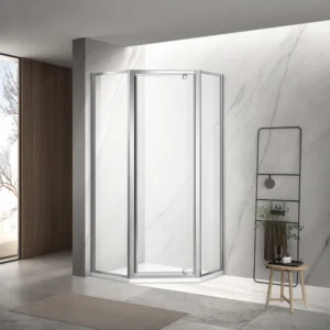 Semi-frame Pivot Door Diamond Shower Screen Australian Standard 6mm Tempered Toughen Glass