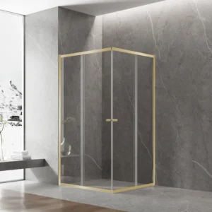 Semi-frame Double Corner Sliding Door Square & Rectangular Shower Screen Australian Standard 6mm Tempered Toughen Glass